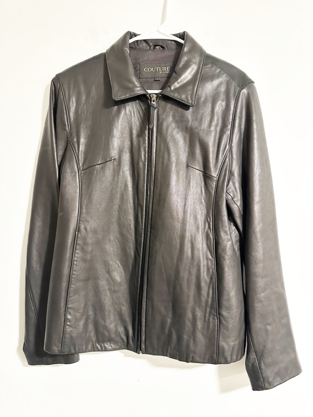 Couture by J. Park Vintage Black Lambskin Leather Jacket Size Large GUC